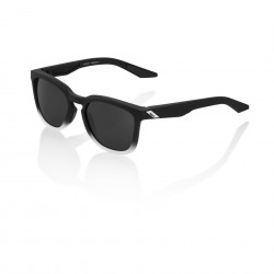 100% Hudson Sunglasses - Soft Tact Black/White/Black Mirror
